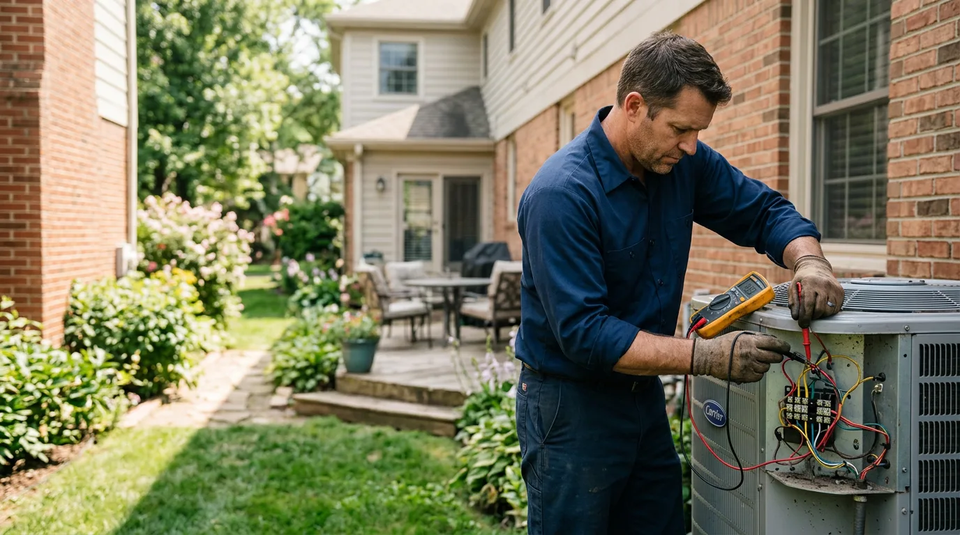 HVAC technician working near Weirsdale, FL